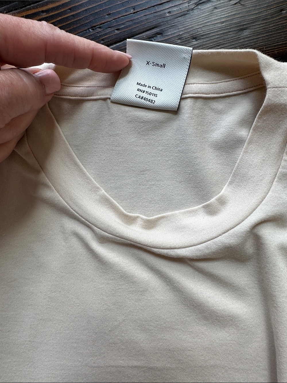 Varley Boxy Cropped Tee in Light Beige Size XS - Picture 9 of 9